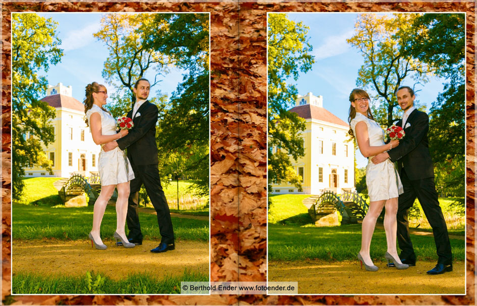 Hochzeitsfotos im Luisium - Echtfotobuch - Fotostudio Ender, Oranienbaum-Wörlitz