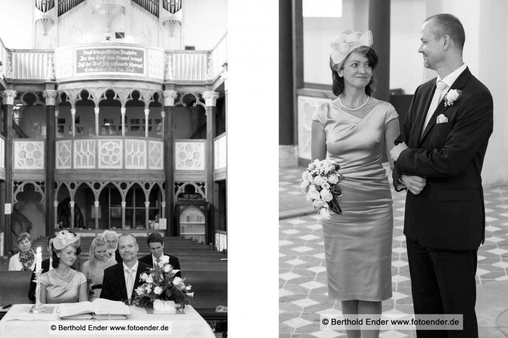 Silberhochzeit in der Kirche zu Wörlitz mit Brautpaar Shooting