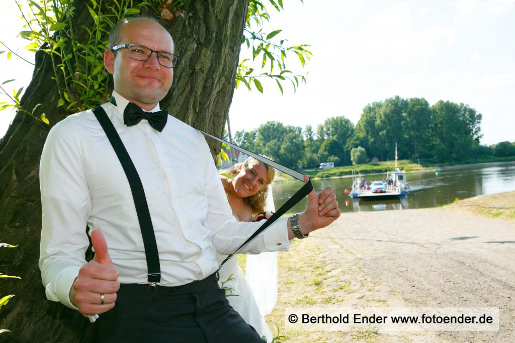 Hochzeitsfotos an der Elbe bei Coswig