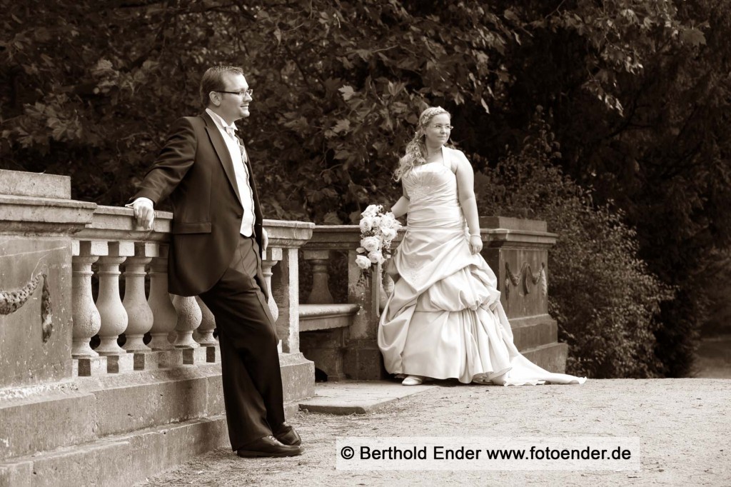 Brautpaar  im Wörlitzer Park