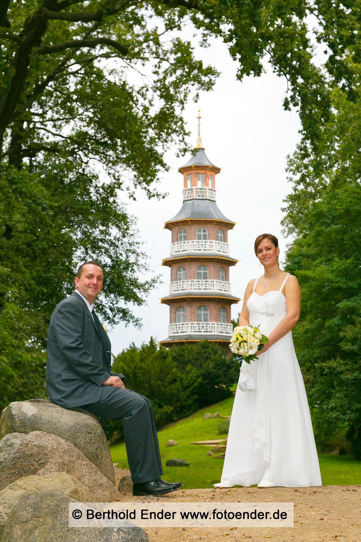 Hochzeitsfotos im Barockpark Oranienbaum